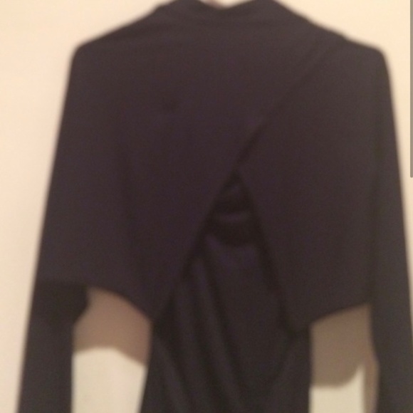 cut72 navy asymmetrical open back mini - Picture 2 of 4